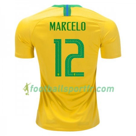 Tenue Brésil Marcelo 12 Domicile Coupe du monde 2018 Maillot de Foot